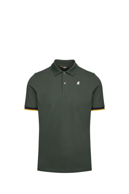 POLO UOMO K-WAY GREEN BLACKISH